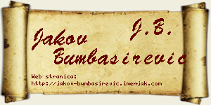 Jakov Bumbaširević vizit kartica